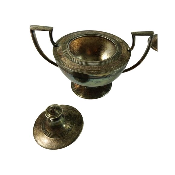 Forbes Plate Antique Tea Set Teapot Creamer Lidded Sugar Bowl Hamilton Canada - Picture 6 of 16